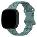 Fitbit Versa 4 Patterned Silicone Strap (Green)