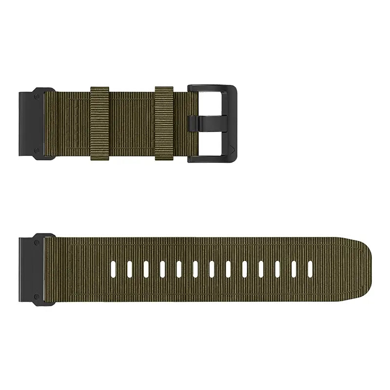 Garmin Quatix 8 Pro - 47mm Premium Buckled Nylon Strap (Green)