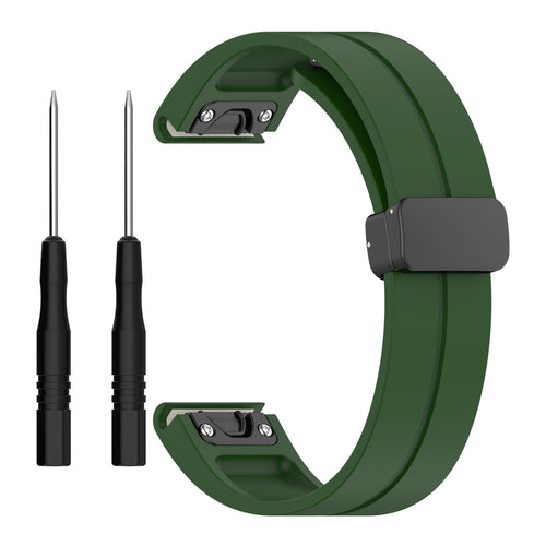 Garmin Epix Pro (Gen 2) 51mm D-Buckle Silicone Strap (Army Green)