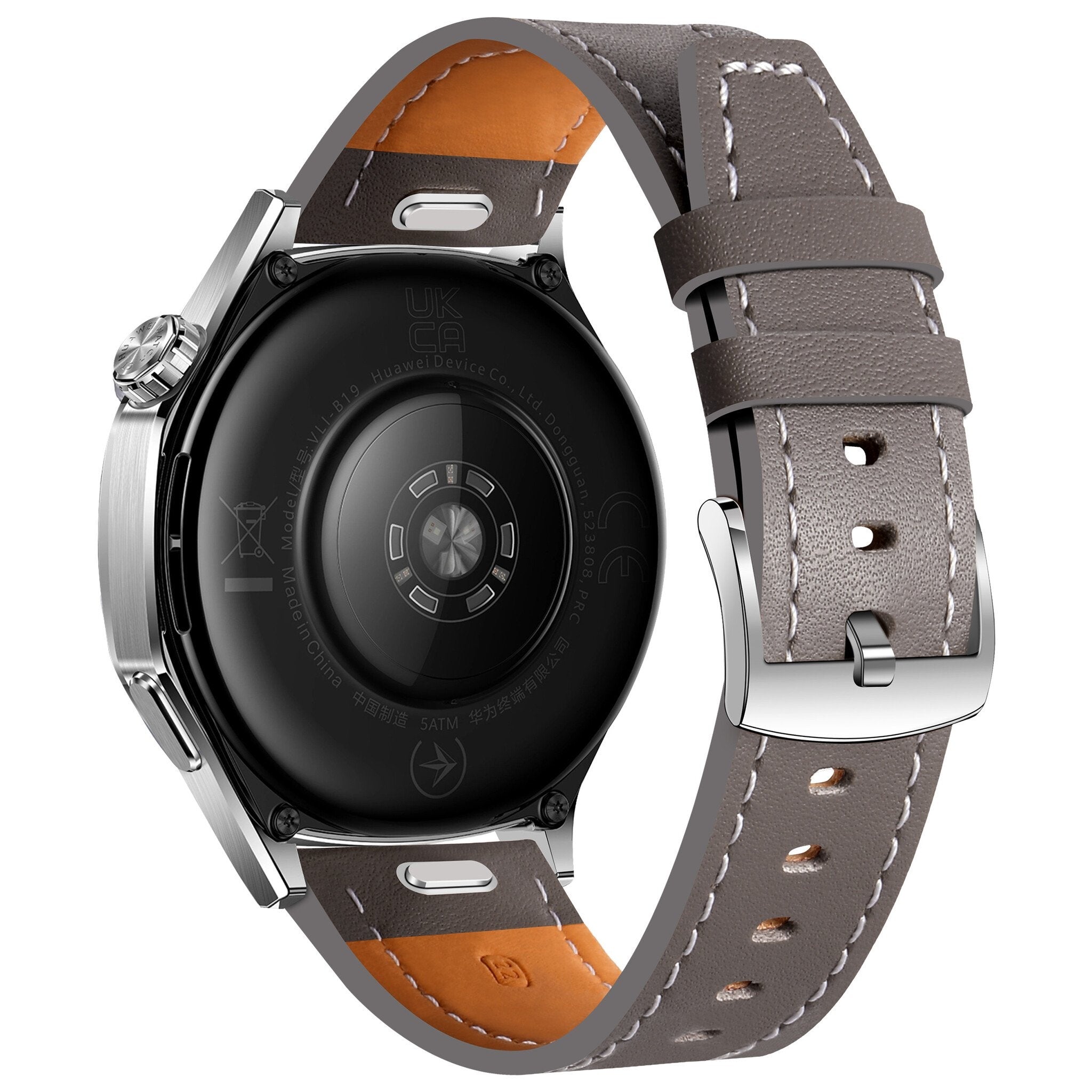 Amazfit GTR 3 (Pro) 'One Push' Leather Strap (Grey)