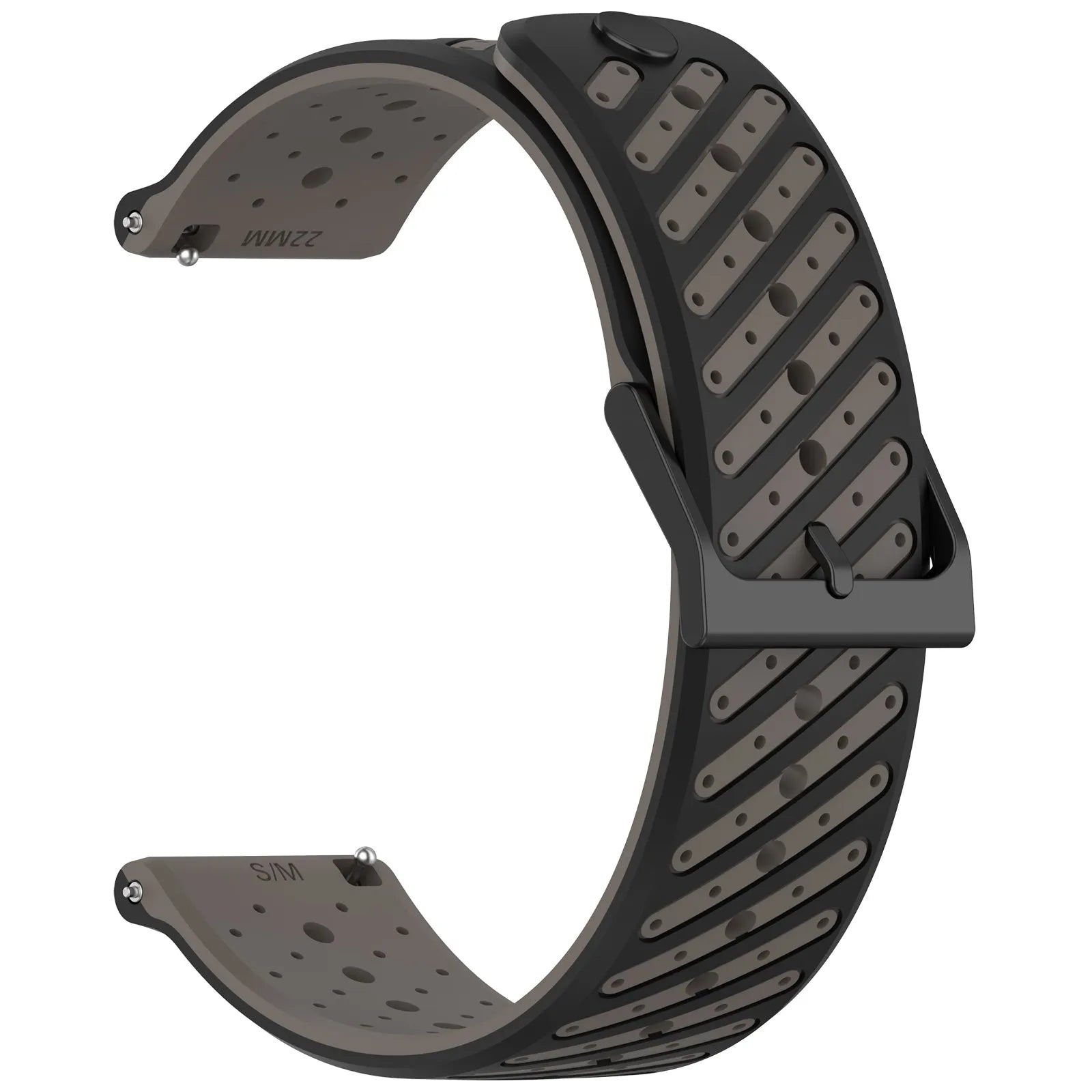 Oppo Watch S Striped Silicone Strap (Grey)