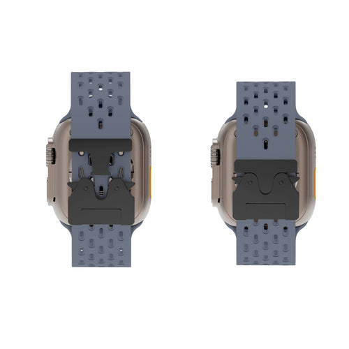 Apple Watch Silicone Air Strap with P-Buckle (Grayblue)