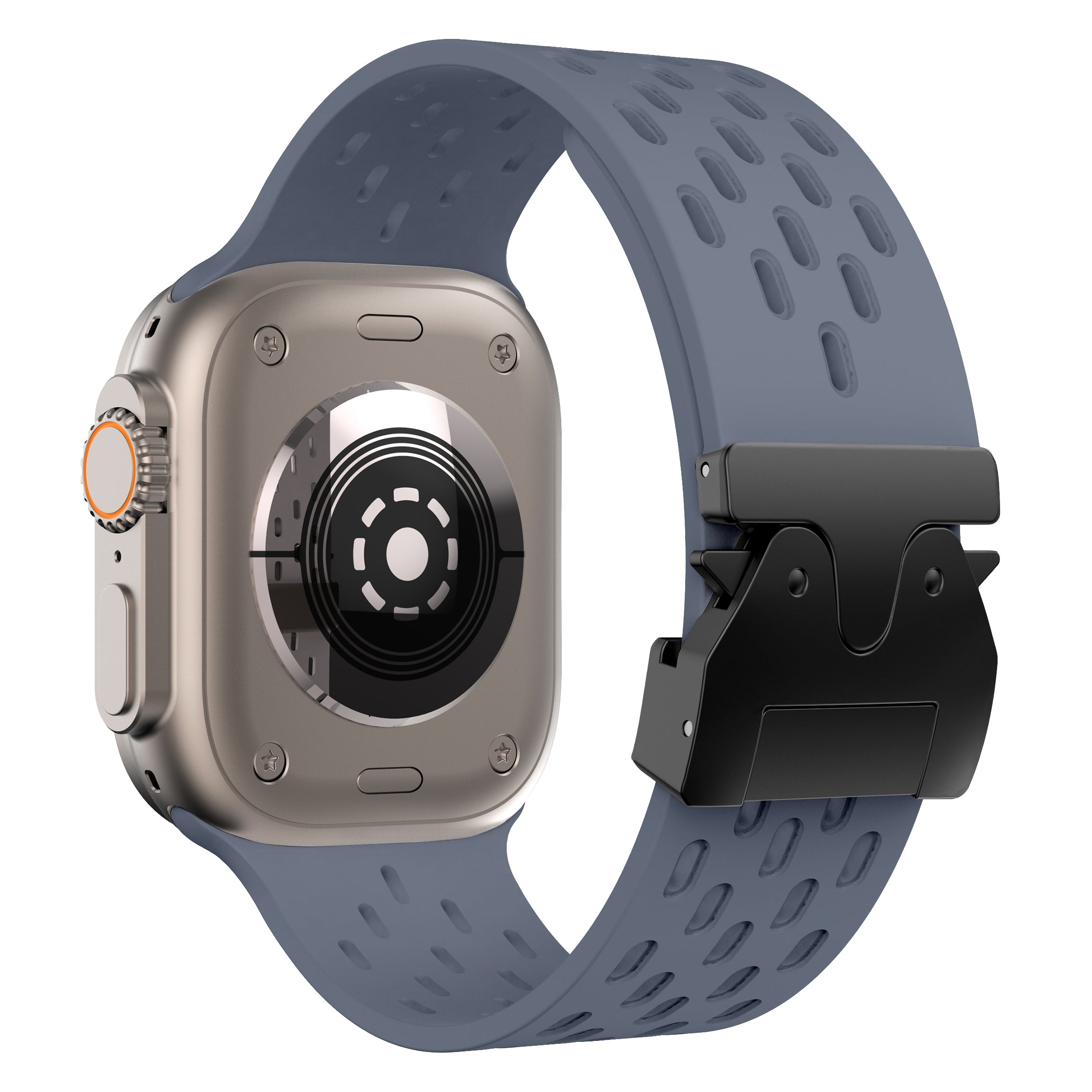 Apple Watch Silicone Air Strap with P-Buckle (Grayblue)
