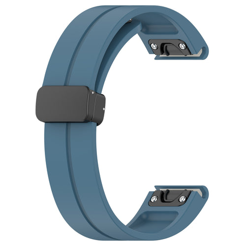 Garmin Epix Pro (Gen 2) 51mm D-Buckle Silicone Strap (Grey-Blue)