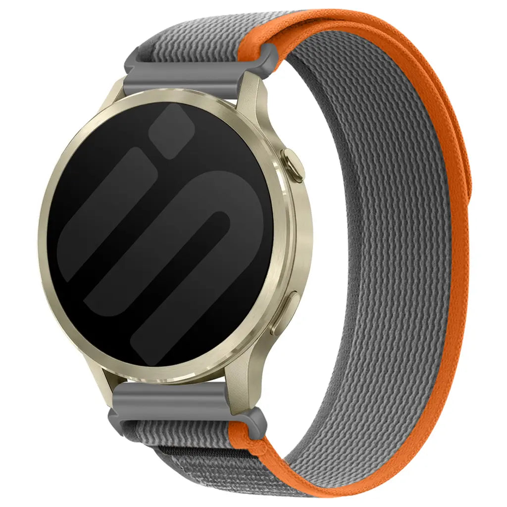 Garmin Vivomove Luxe Trail Nylon Strap (Grey/Orange)