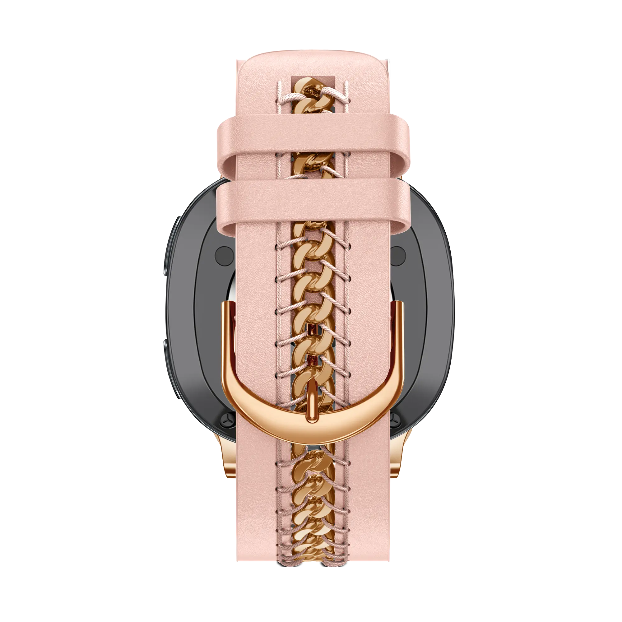 Bandz Samsung Galaxy Watch 8 - 40mm Leather Strap 'Chains' (Pink)