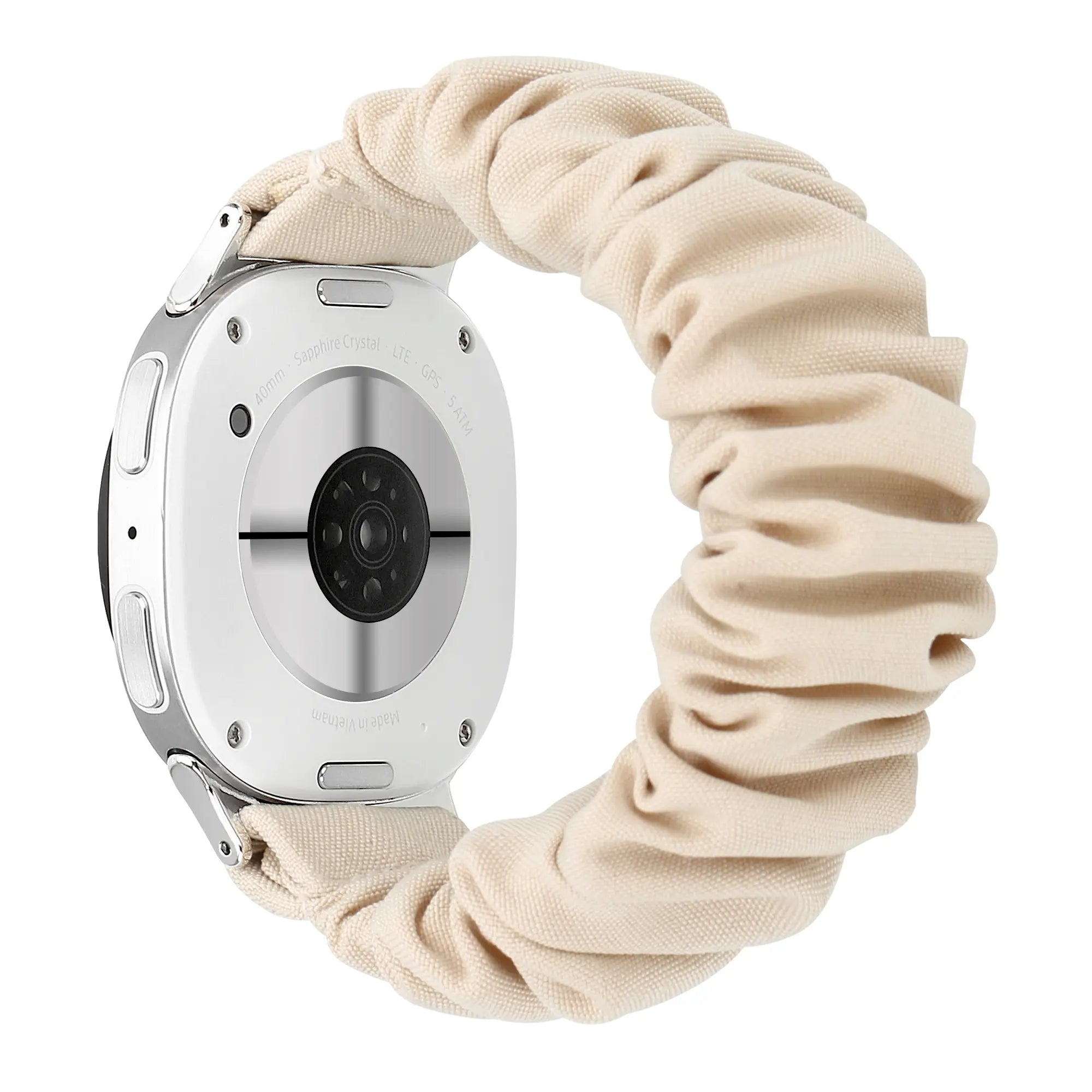 Samsung Galaxy Watch 8 - 44mm Scrunchie Strap (Starlight)