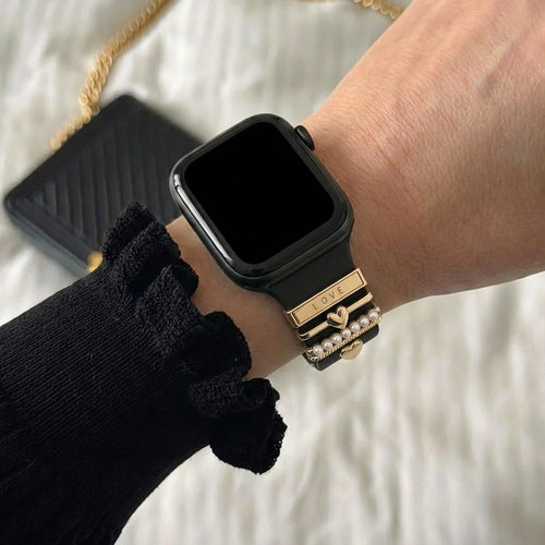 Watch Strap Charm - Hearts (Gold)