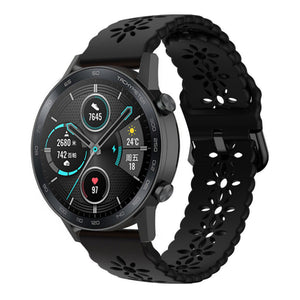 honor-magic-watch-2-siliconen-bandje-patroon-zwart