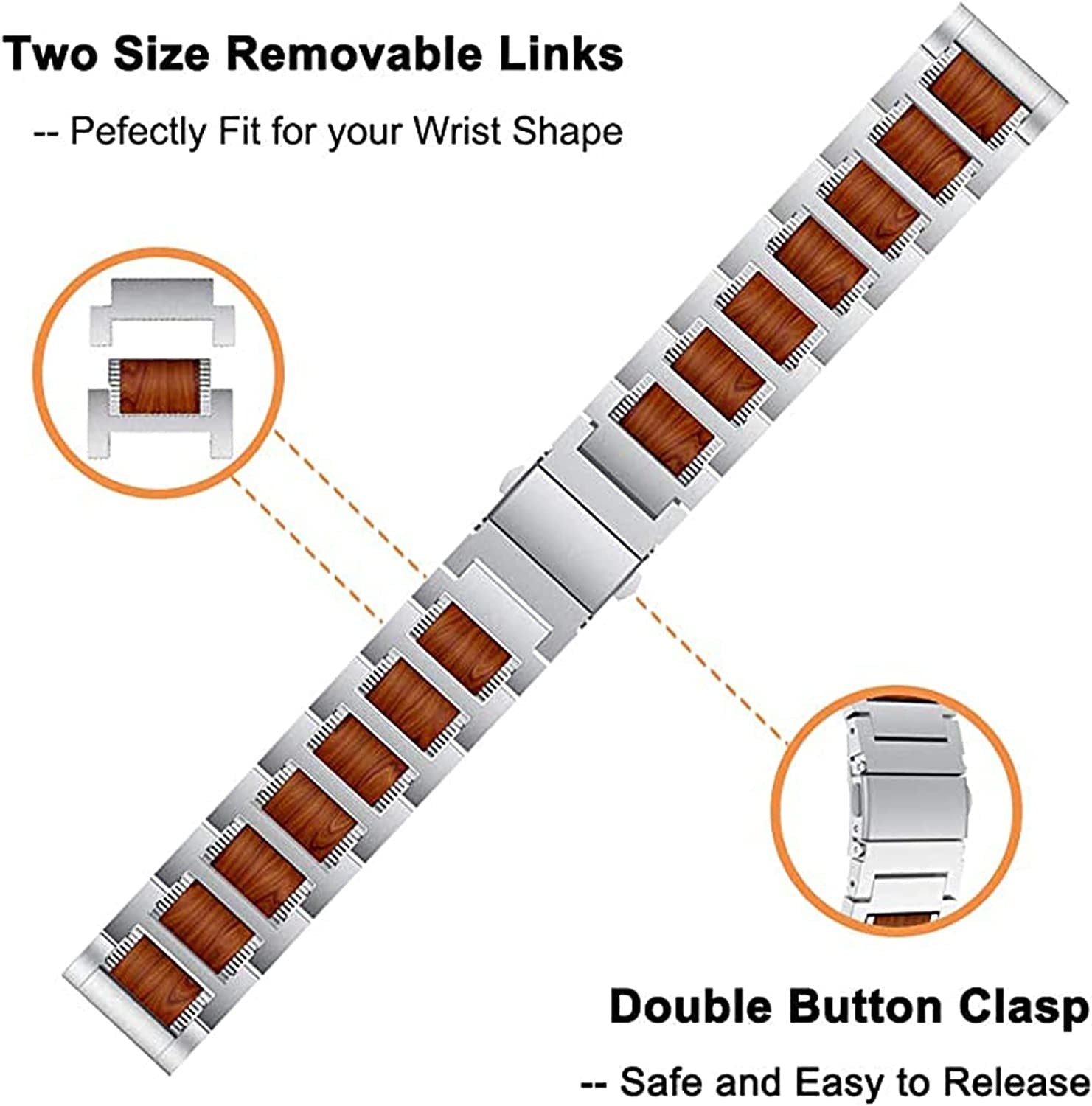 CMF Watch Pro 2 Wooden/Steel Strap (Silver)