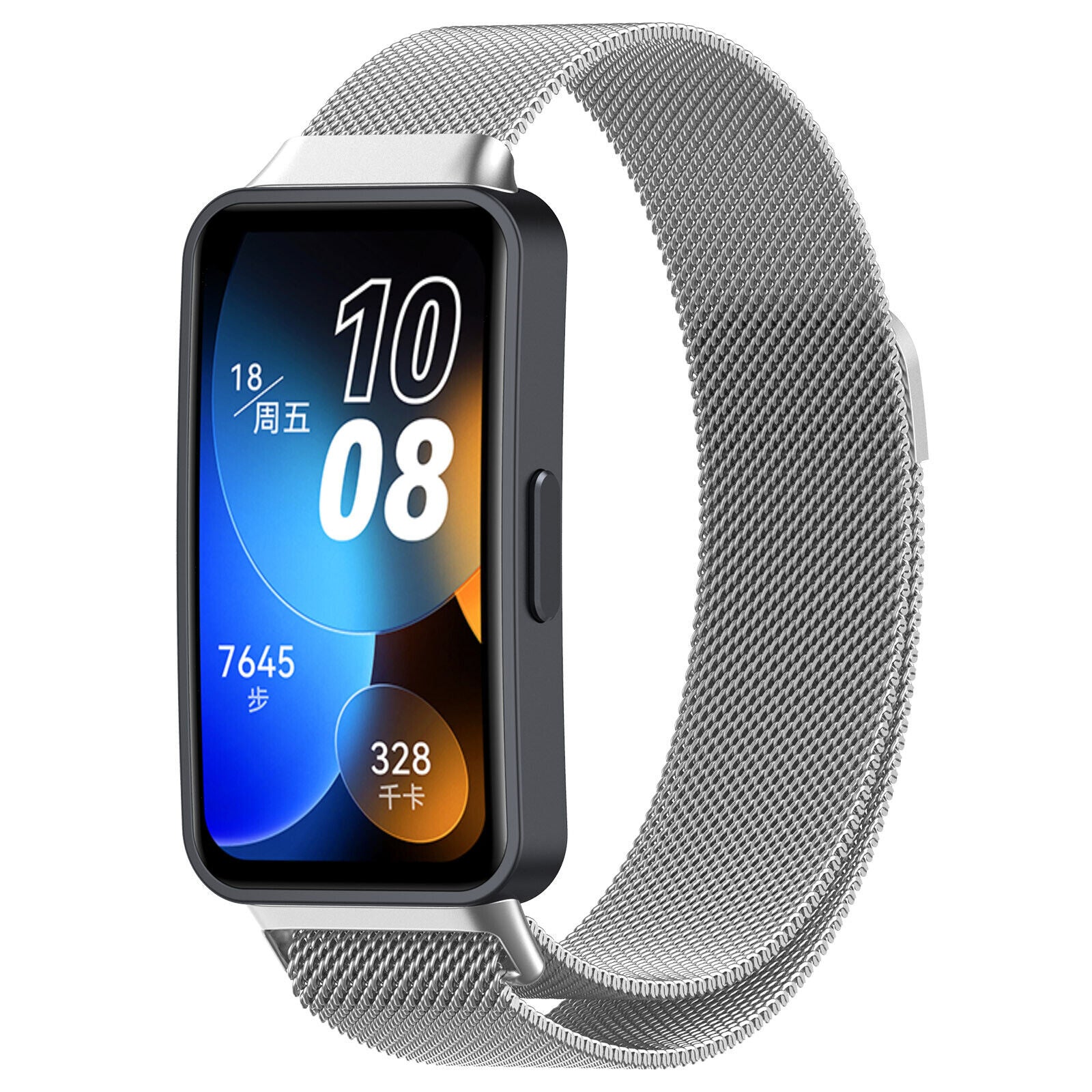 huawei-band-8-milanese-band-zilver