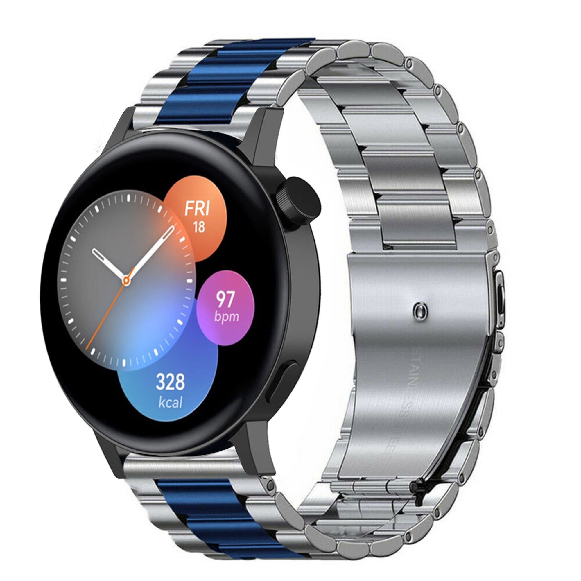 huawei-watch-gt-3-42mm-stalen-band-zilver-blauw