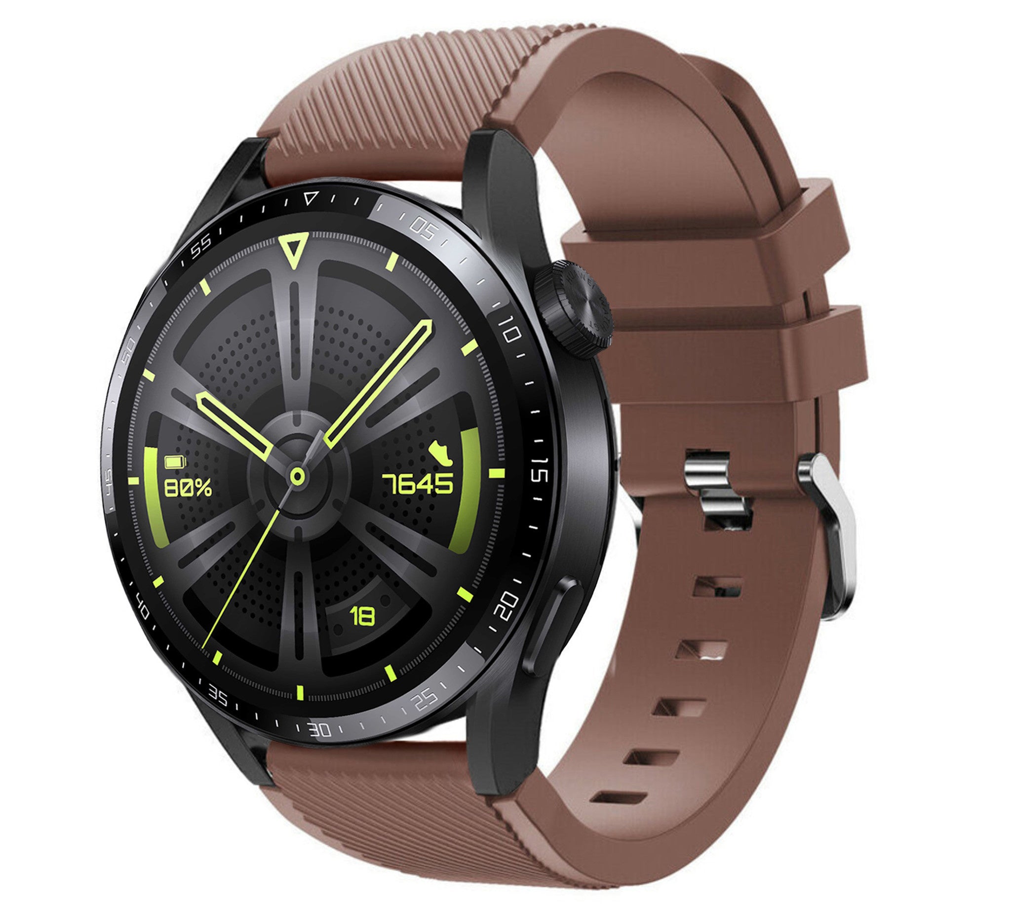 huawei-watch-gt-3-46mm-siliconen-bandje-bruin