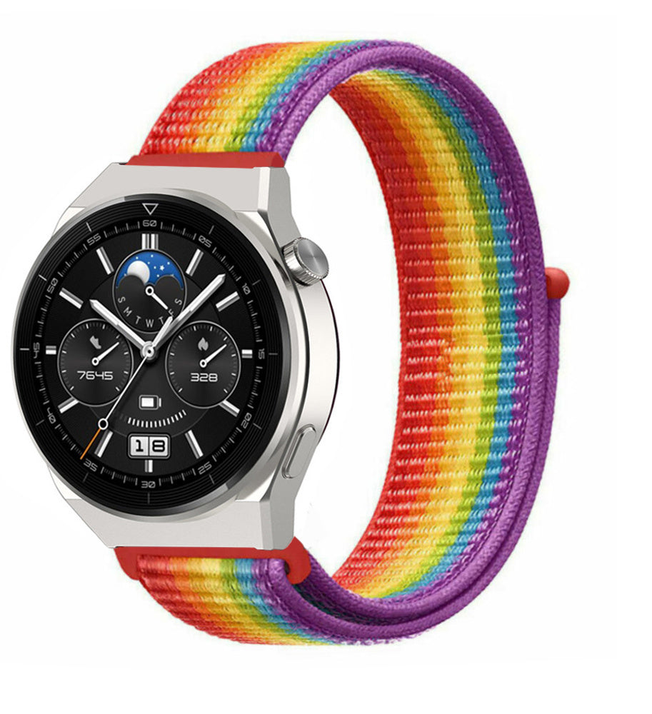 huawei-watch-gt-3-pro-46mm-nylon-bandje-regenboog