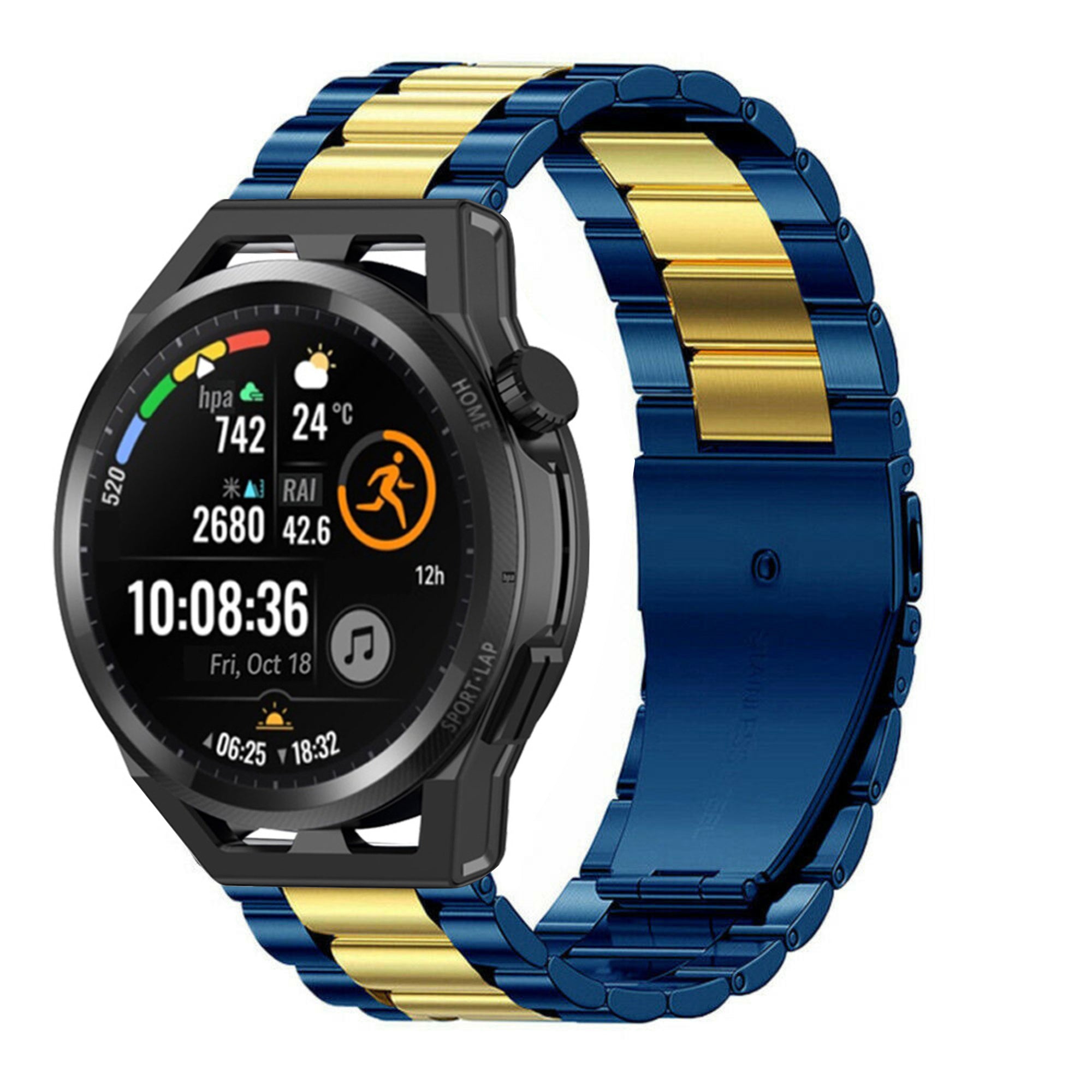 huawei-watch-gt-runner-stalen-band-blauw-goud