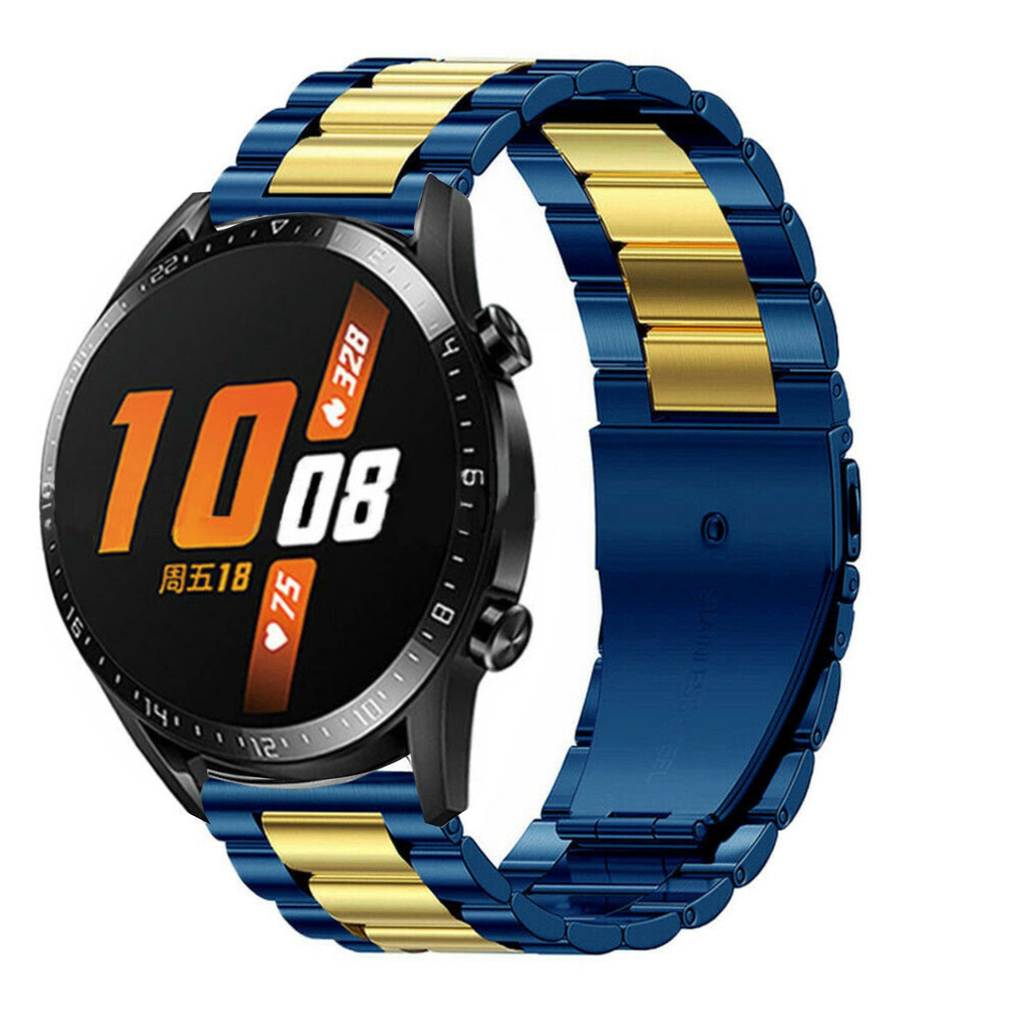 huawei-watch-gt-stalen-band-blauw-goud