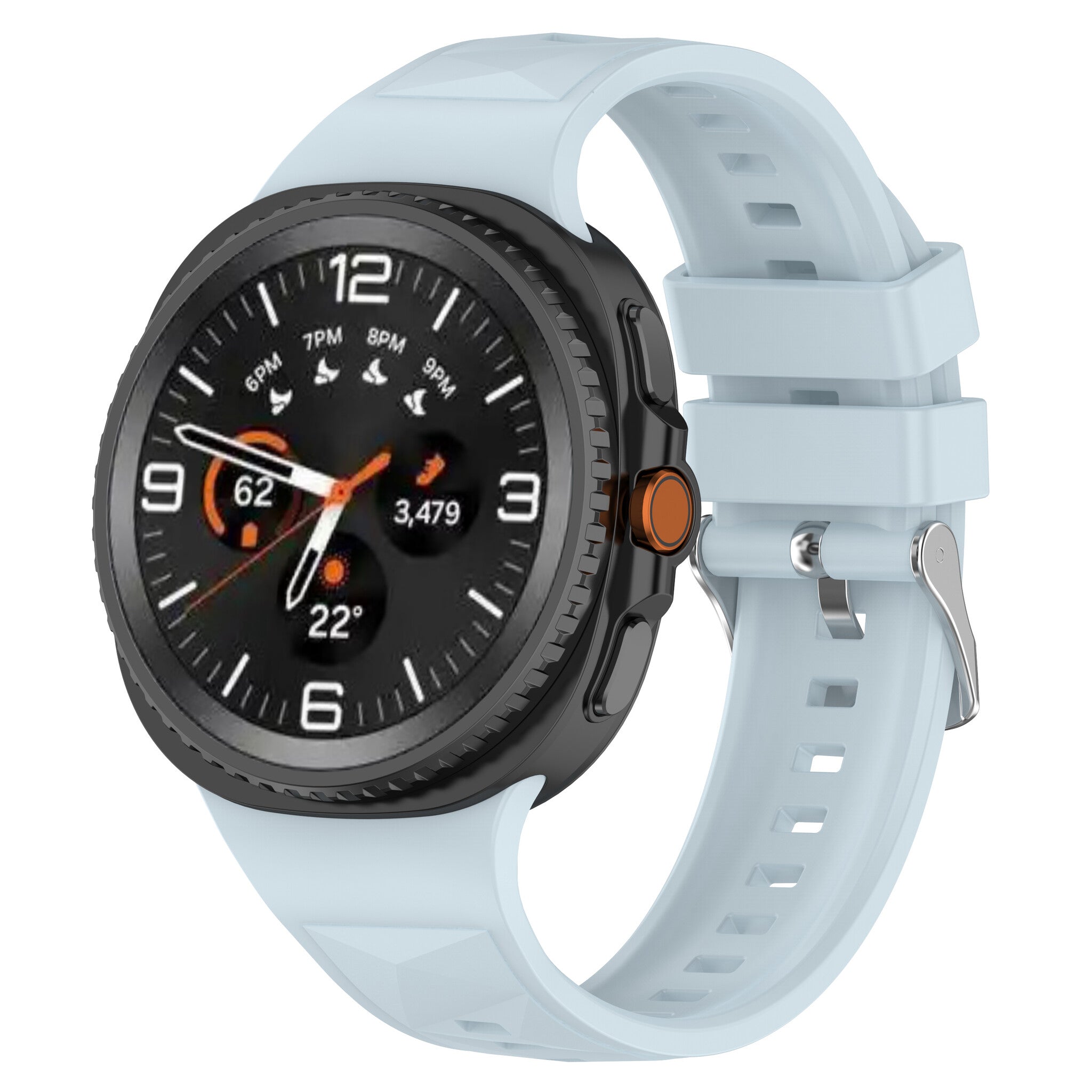 Samsung Galaxy Watch 8 Classic Diamond Silicone Strap (Light Blue)