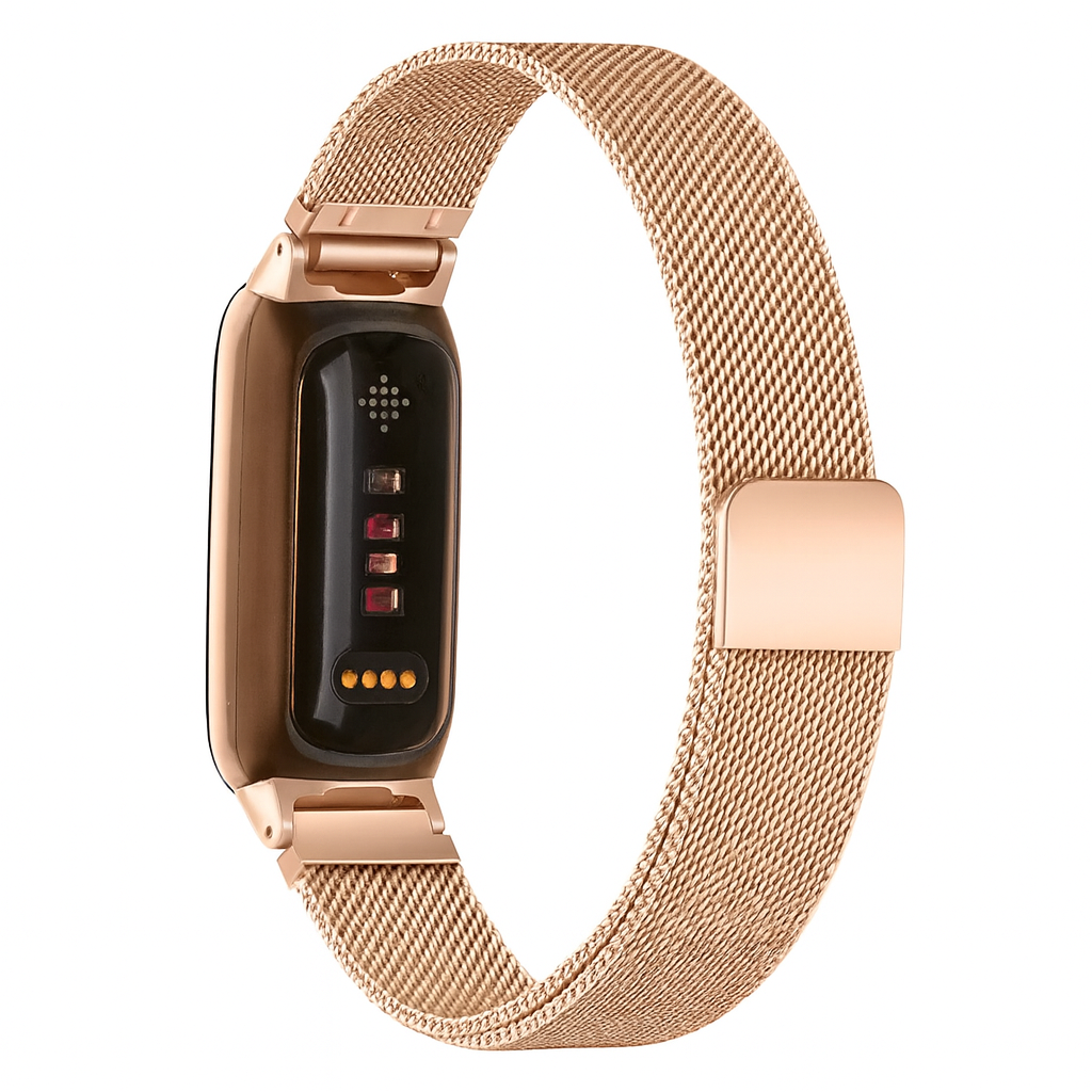 Fitbit Inspire 3 Milanese Strap (Rose Gold)