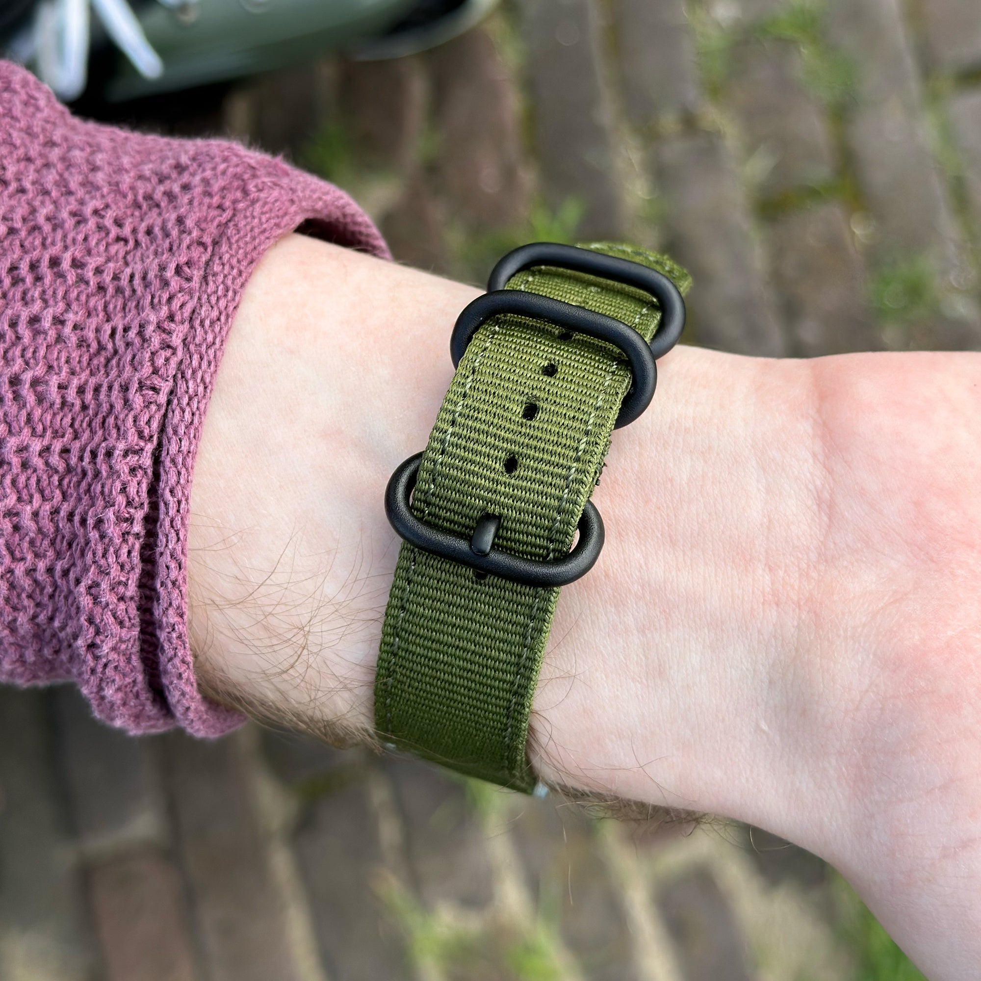 Oppo Watch X Nylon Buckle Strap (Green)