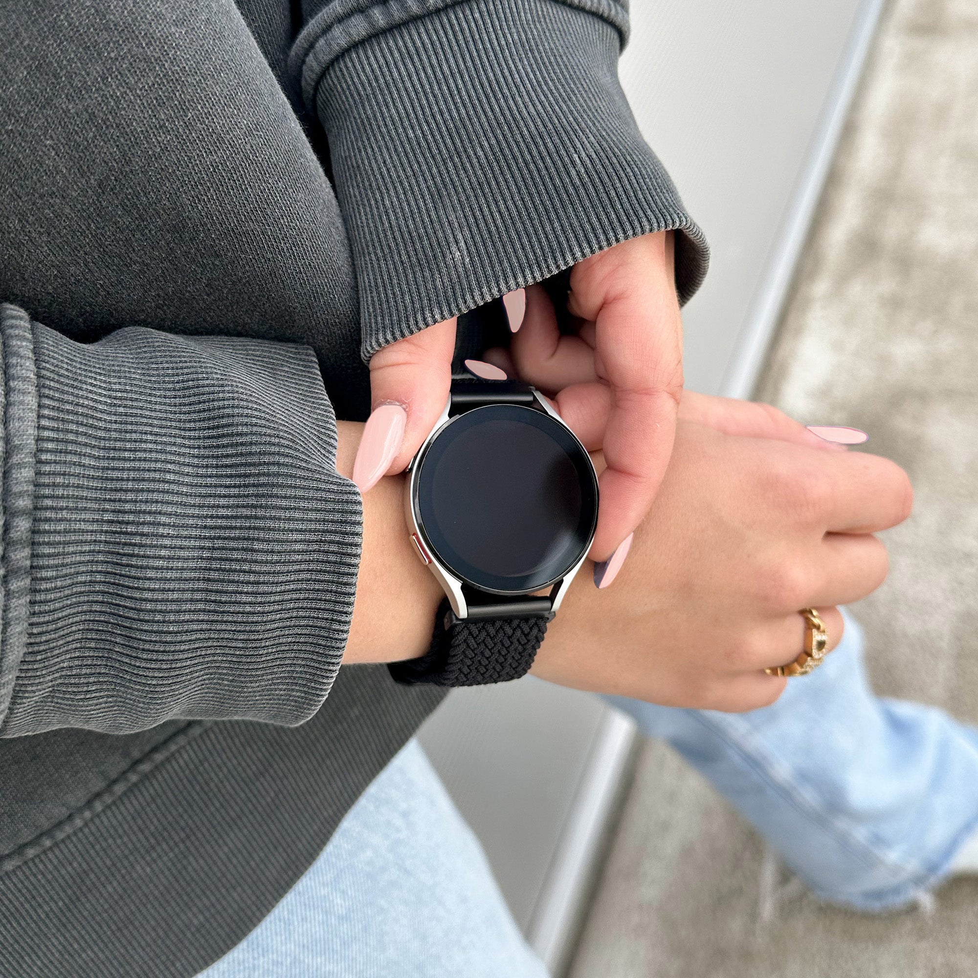 Samsung Galaxy Watch 6 Classic 47mm Braided Nylon Strap (Black) Samsung Galaxy Watch 6 Classic 47mm Braided Nylon Strap (Black)