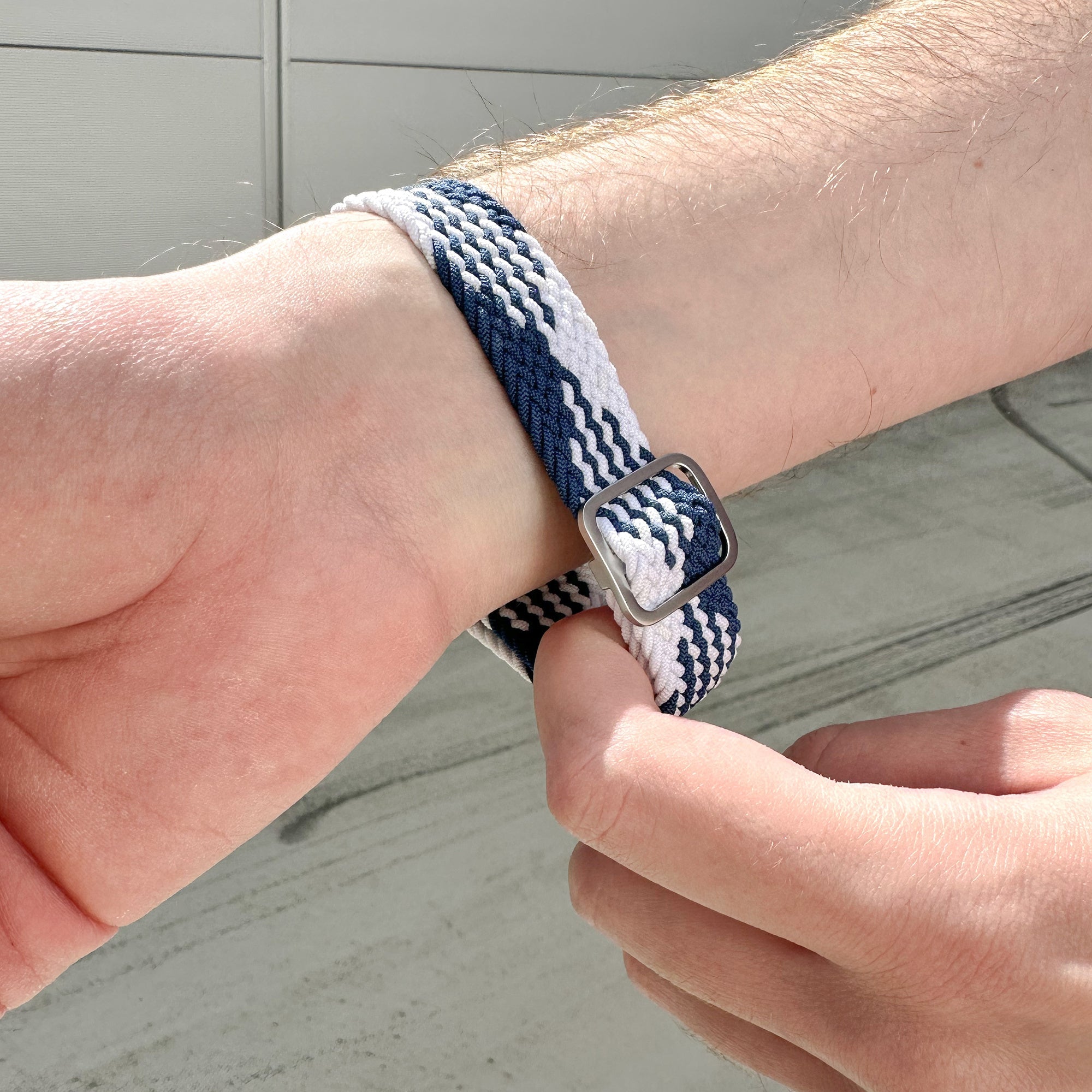 Coros Apex 42mm Adjustable Braided Strap (Blue/White)