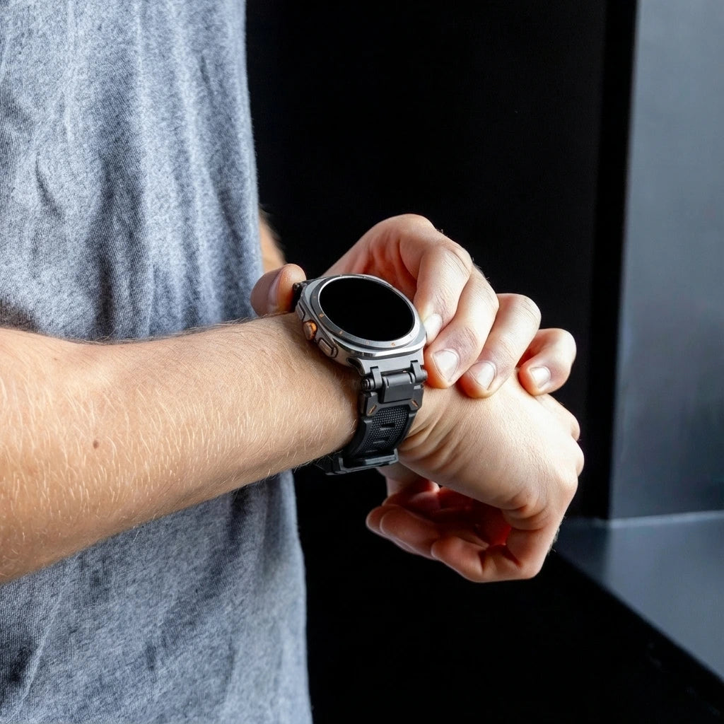 Samsung Galaxy Watch Ultra 'Explorer' TPU Strap (Black with Black)