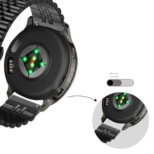 Bandz Garmin Venu 3s Steel Strap 'Jubilee' (Black)
