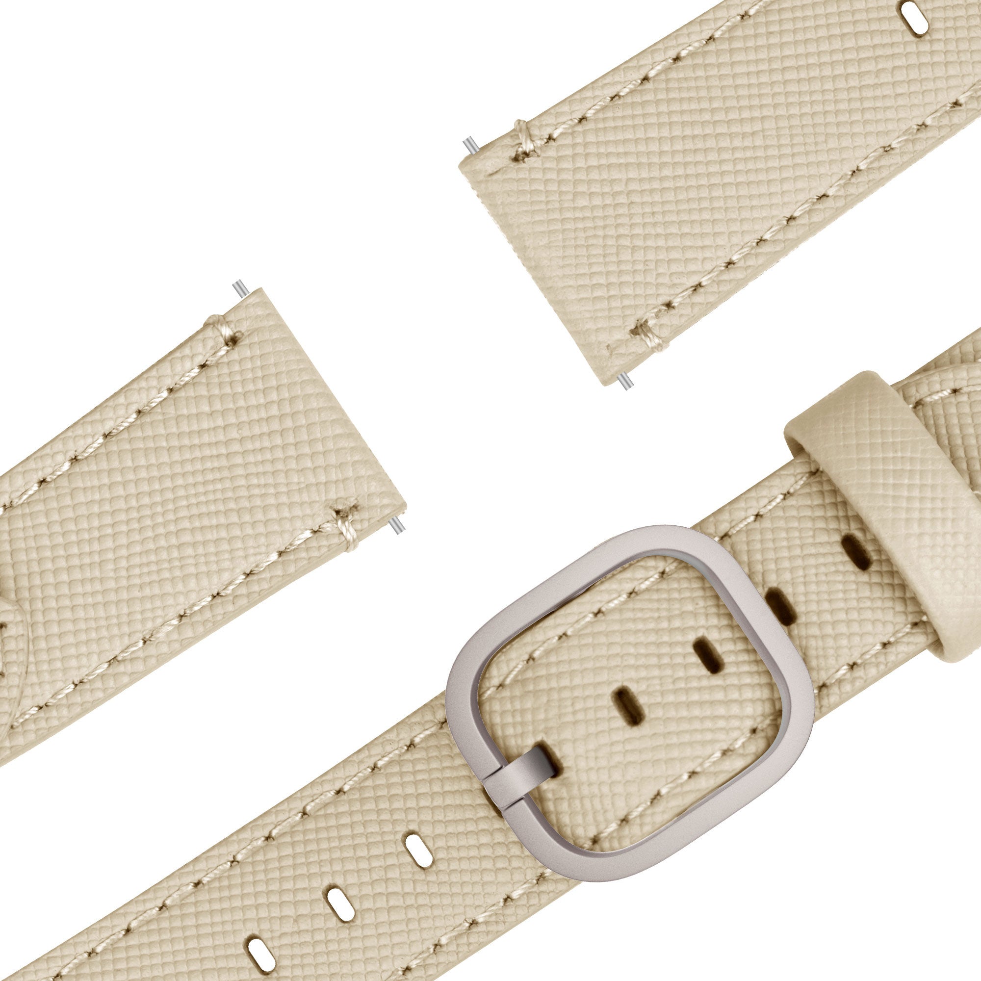 Bandz Huawei Watch 5 - 46mm Leather Strap 'Deluxe' (Khaki)