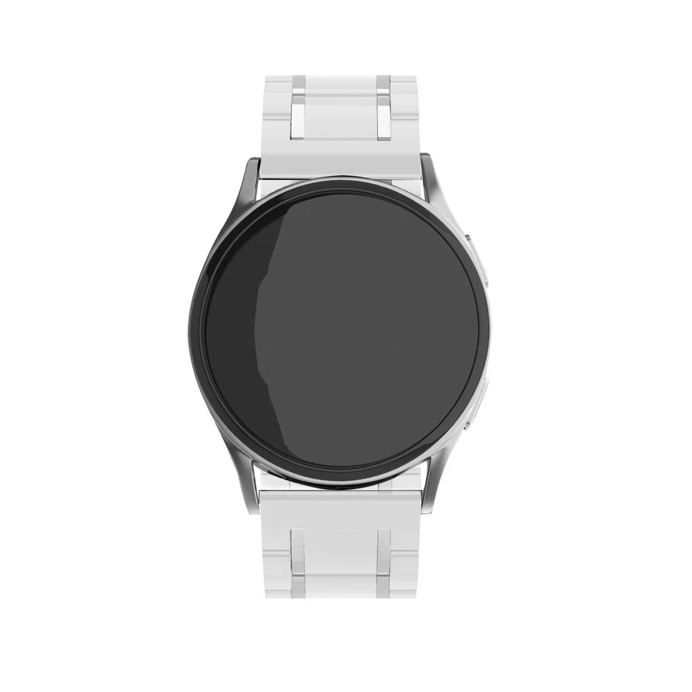 Withings ScanWatch Light Ceramic Link Bracelet (White/Silver)