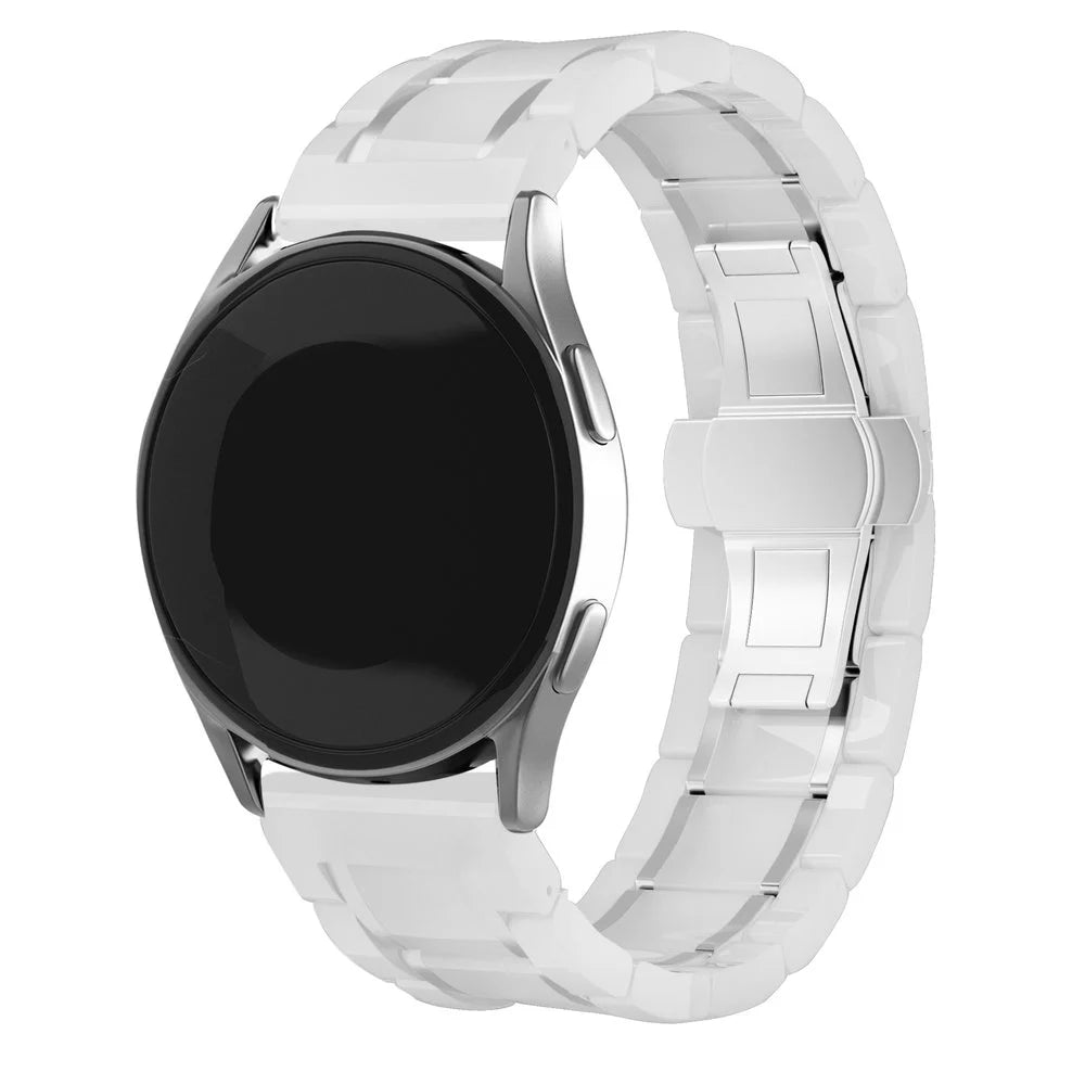 Withings ScanWatch Light Ceramic Link Strap (White/Silver)