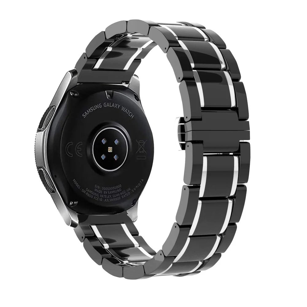 Huawei Watch 5 - 42mm Ceramic Link Strap (Black/Silver)
