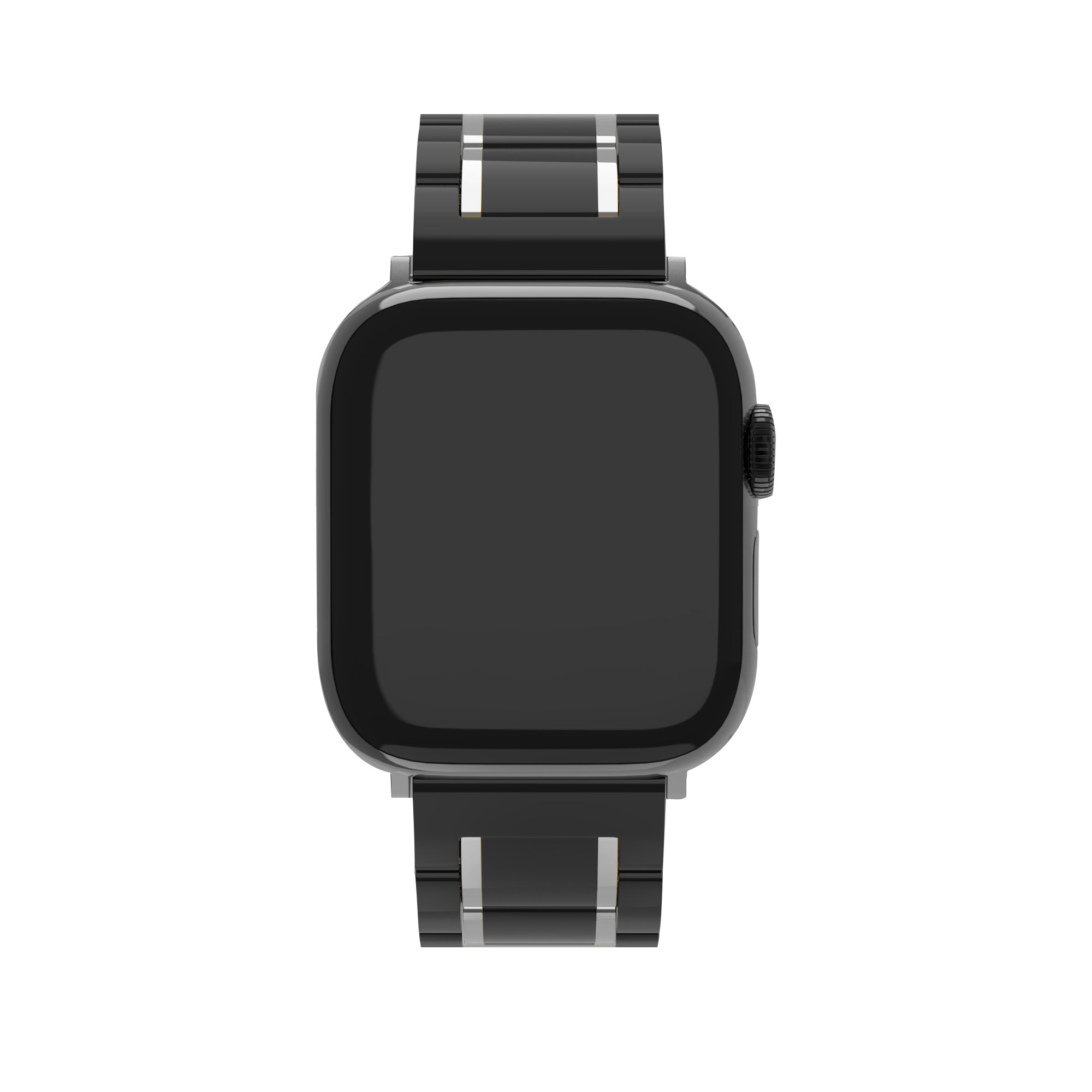 Apple Watch Ceramic/Steel Strap (Black/Silver)