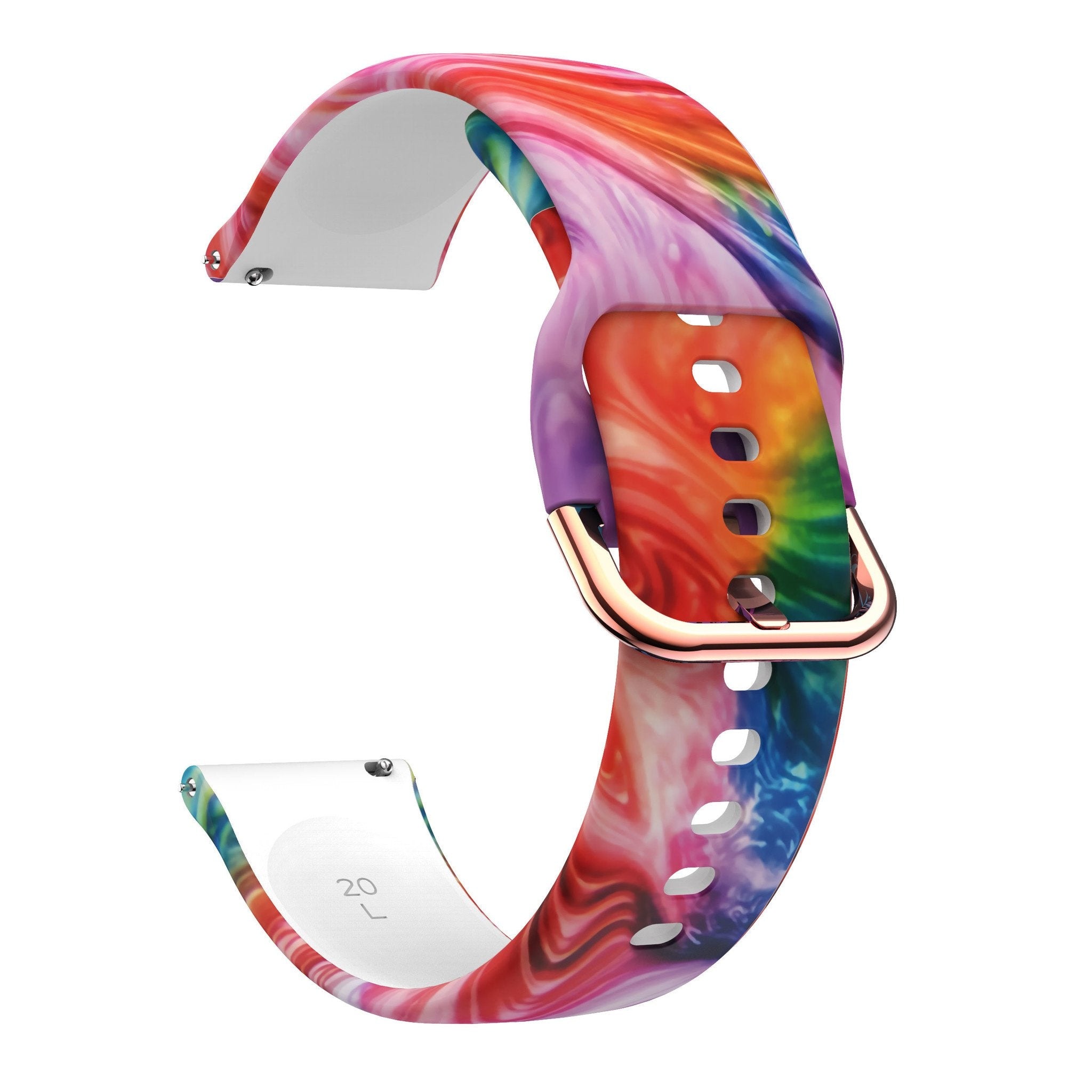 Watch Strap 20mm Silicone - Quick Release (Colourful)