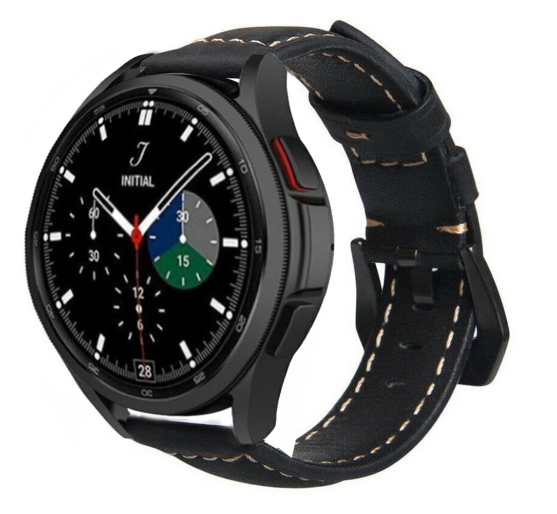 Samsung Galaxy Watch Classic 46mm Leather Strap (Black)