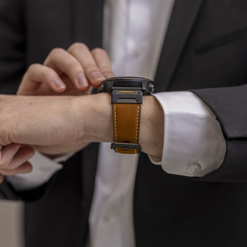 Garmin Instinct 3 - 50mm Genuine Leather Strap (Brown)