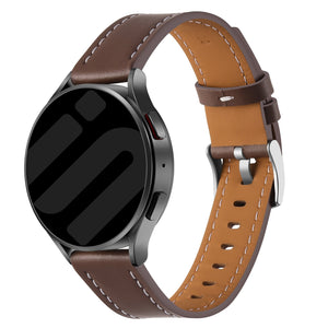 Amazfit GTS 3 'One Push' Leather Strap (Dark Brown)