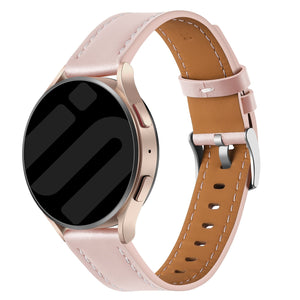 Samsung Galaxy Watch 6 - 40mm 'One Push' Leather Strap (Light Pink)
