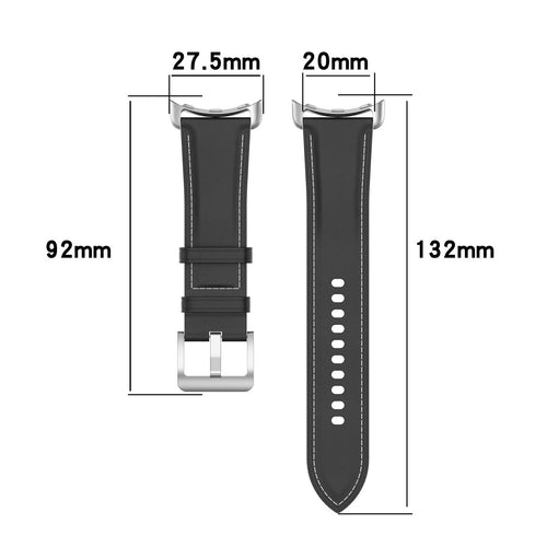 Google Pixel Watch 4 - 41mm Leather Strap (Black)