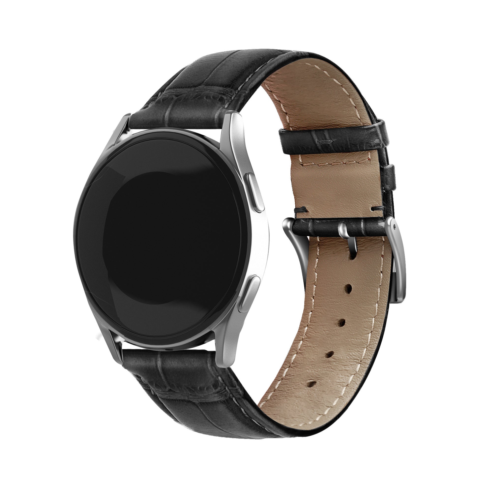 OnePlus Watch 3 Leather Crocodile Grain Band (Black)