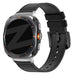 Bandz Samsung Galaxy Watch Ultra Leather Hybrid Strap with Buckle (Black)