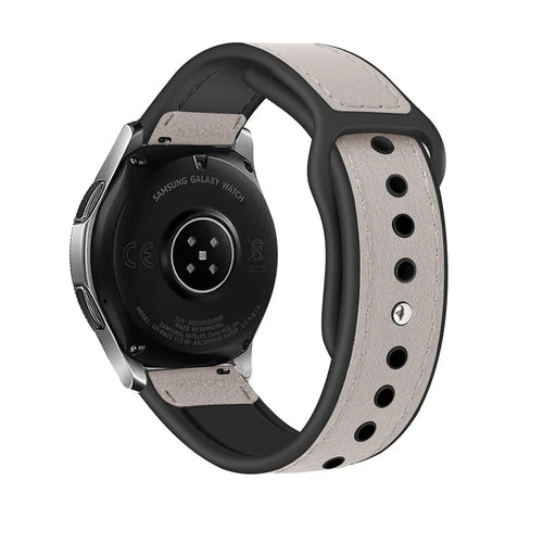 Amazfit Bip 5 Leather Hybrid Strap (White)