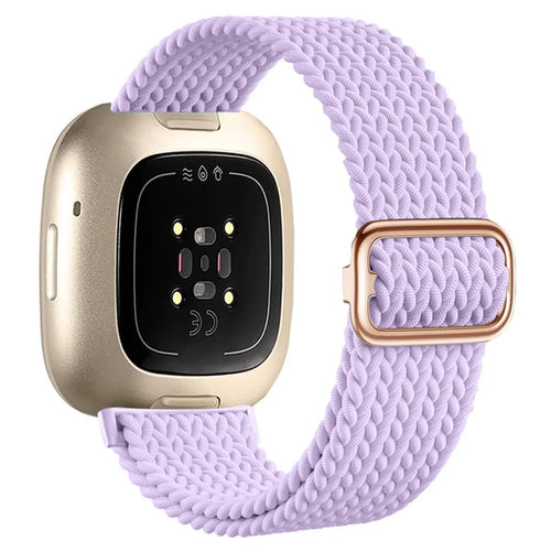 Fitbit Versa 3 Adjustable Woven Strap (Light Purple)