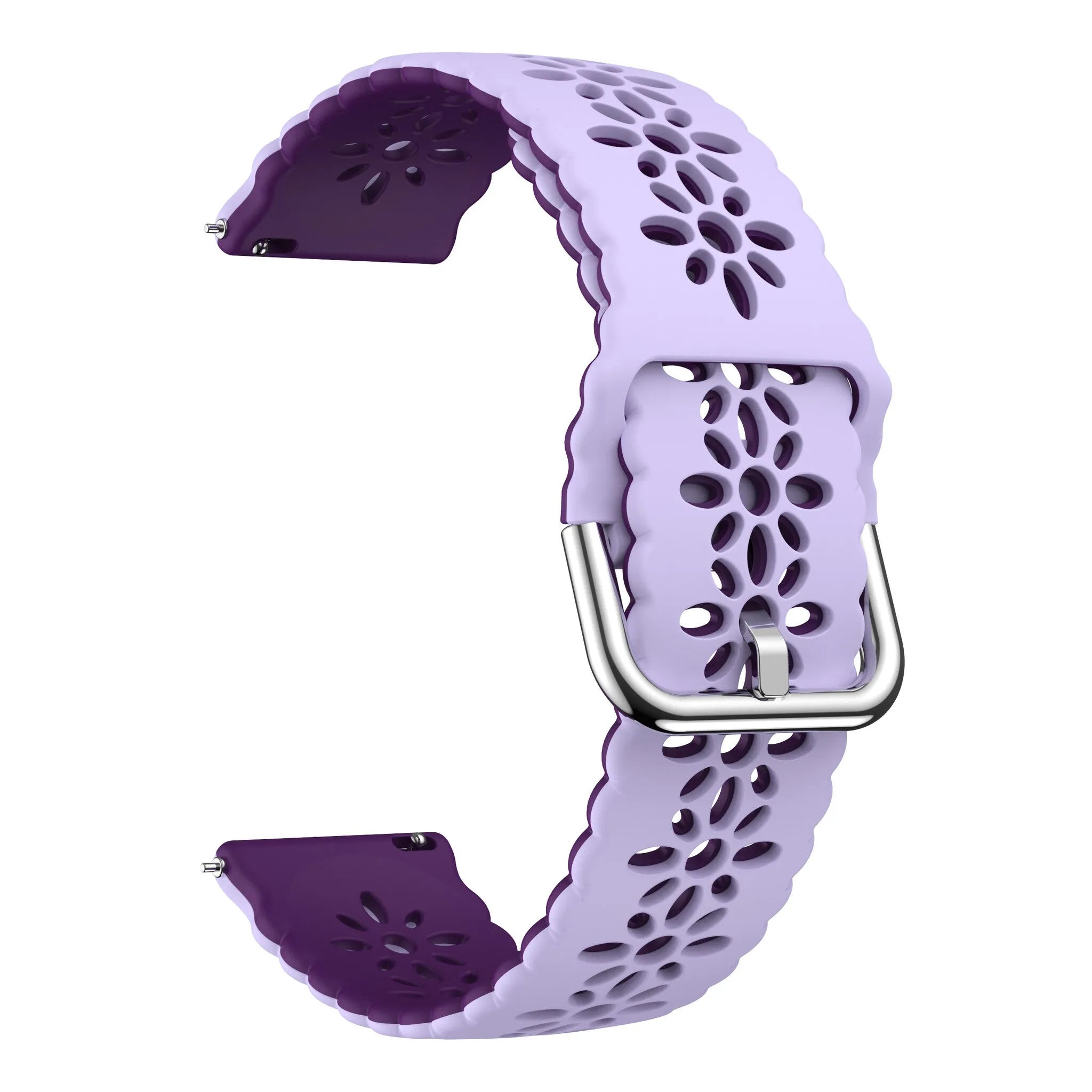 Coros Pace 2 Patterned Silicone Strap (Lilac/Purple)