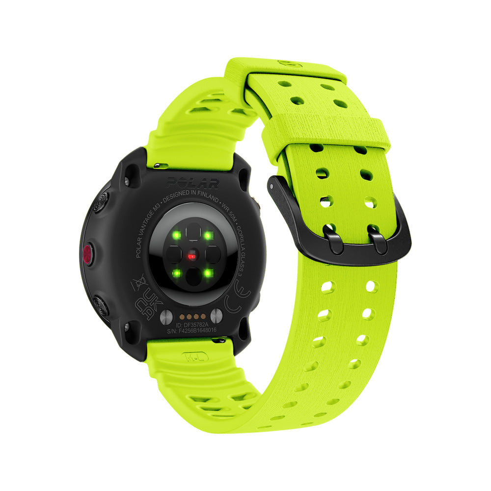 Polar Vantage V3 Silicone Grain Strap (Lime)