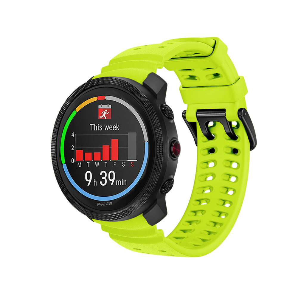 Polar Vantage V3 Silicone Grain Strap (Lime)