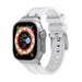 Apple Watch Luxury Liquid Silicone Strap (White/Silver)