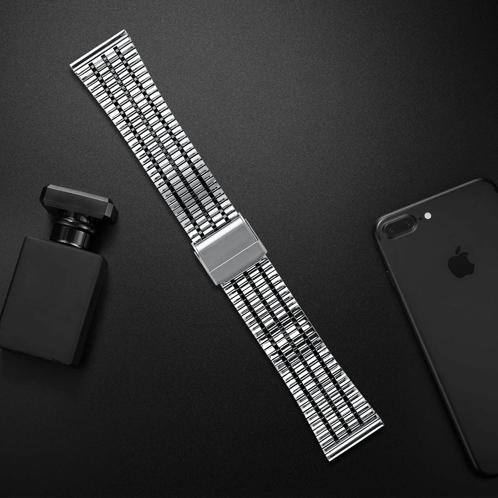 Coros Pace 3 Fine Steel Strap (Silver/Black)