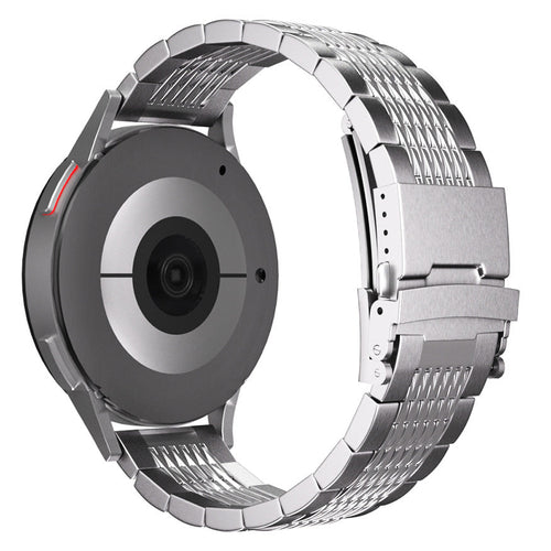 Garmin Venu 4 - 45mm Luxury Steel Link Strap (Silver)
