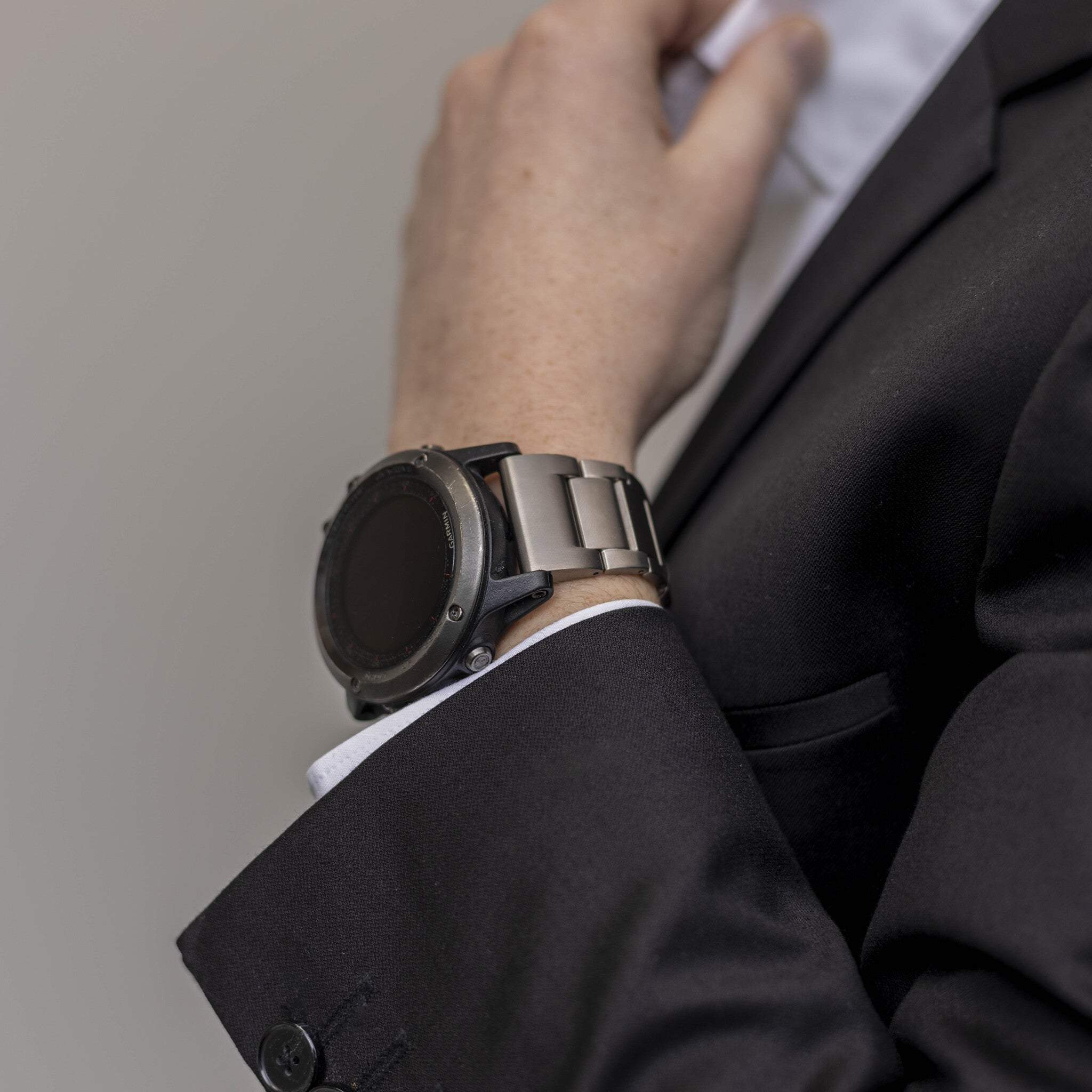 Garmin Fenix E Magnetic Titanium Strap (Silver)