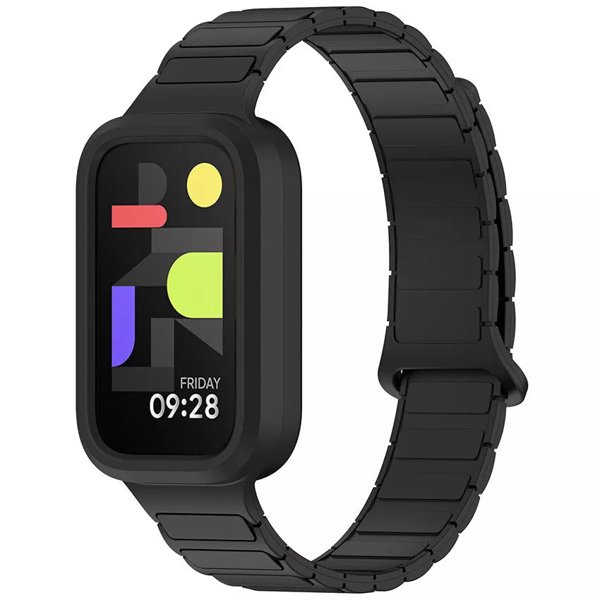 smart band 9 active magnetic silicone strap black